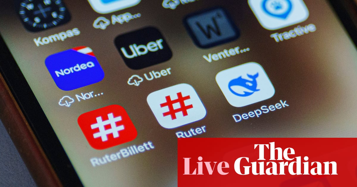 International know-how shares tumble, spooked by China’s DeepSeek AI app – enterprise dwell | Enterprise
