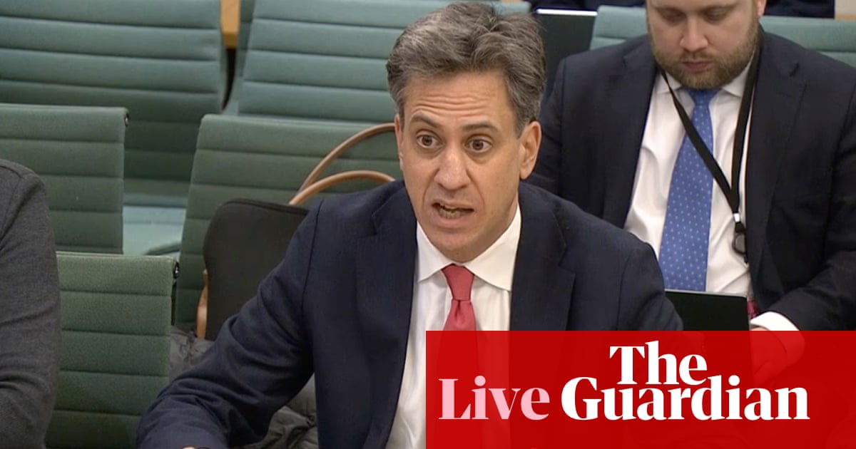 Miliband tells MPs UK must ‘velocity up, not decelerate’ in web zero drive – UK politics dwell | Politics