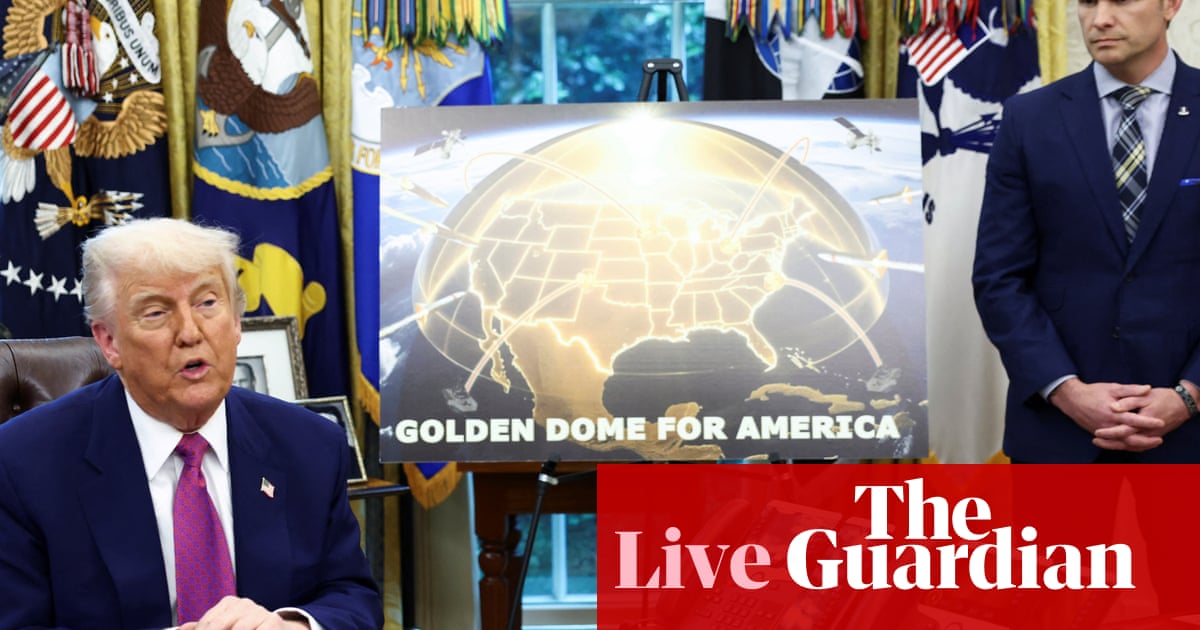 Trump publicizes bn in funding for Golden Dome missile protection mission – US politics reside | Trump administration