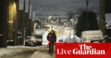 UK climate: flooding closes motorways and rail strains after heavy snow and ice causes journey chaos throughout nation – dwell | UK climate